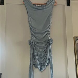 Beige boTany Light Blue Draped dress